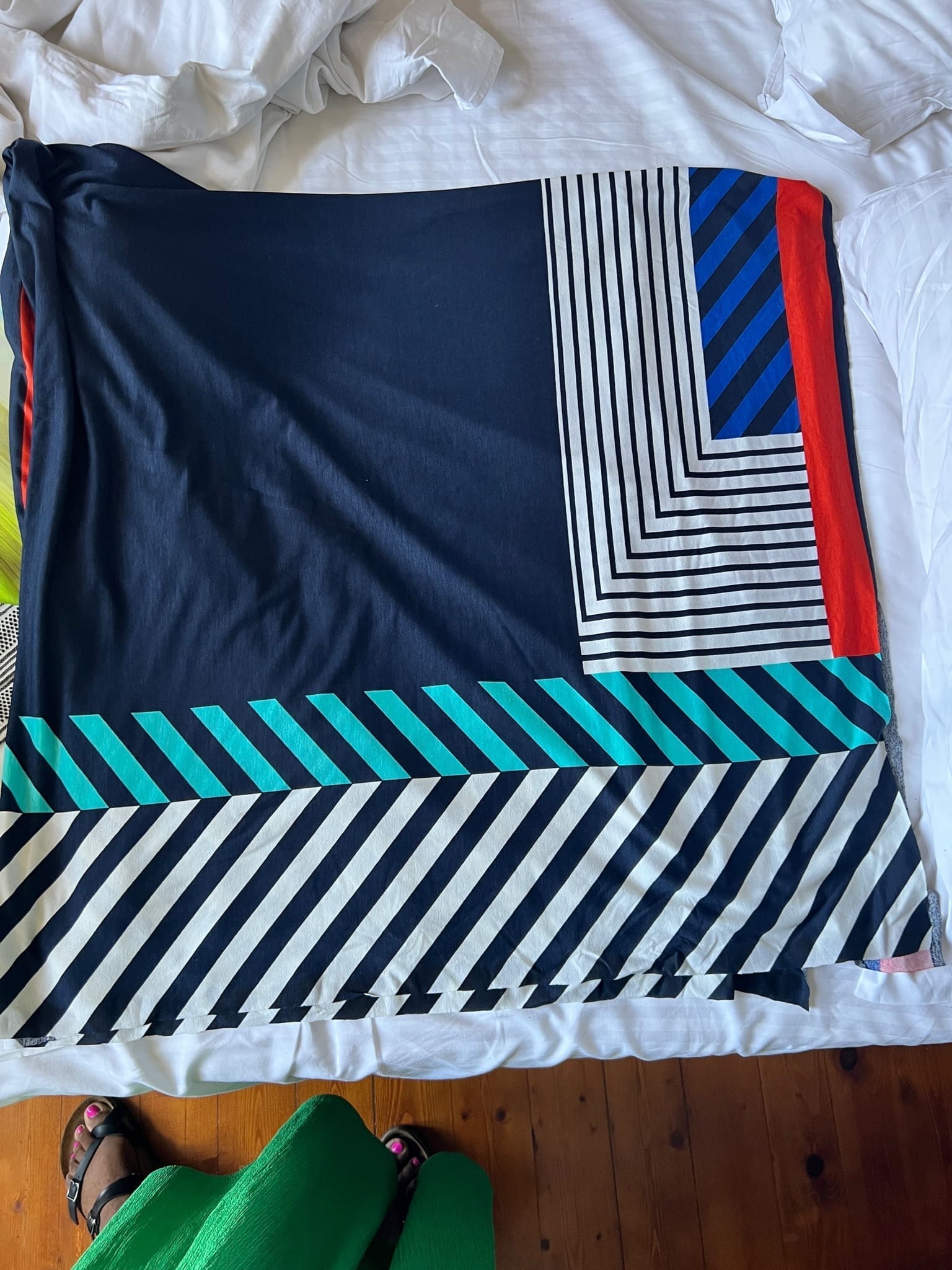 Blue Nautical Printed knit fabric Athens Greece