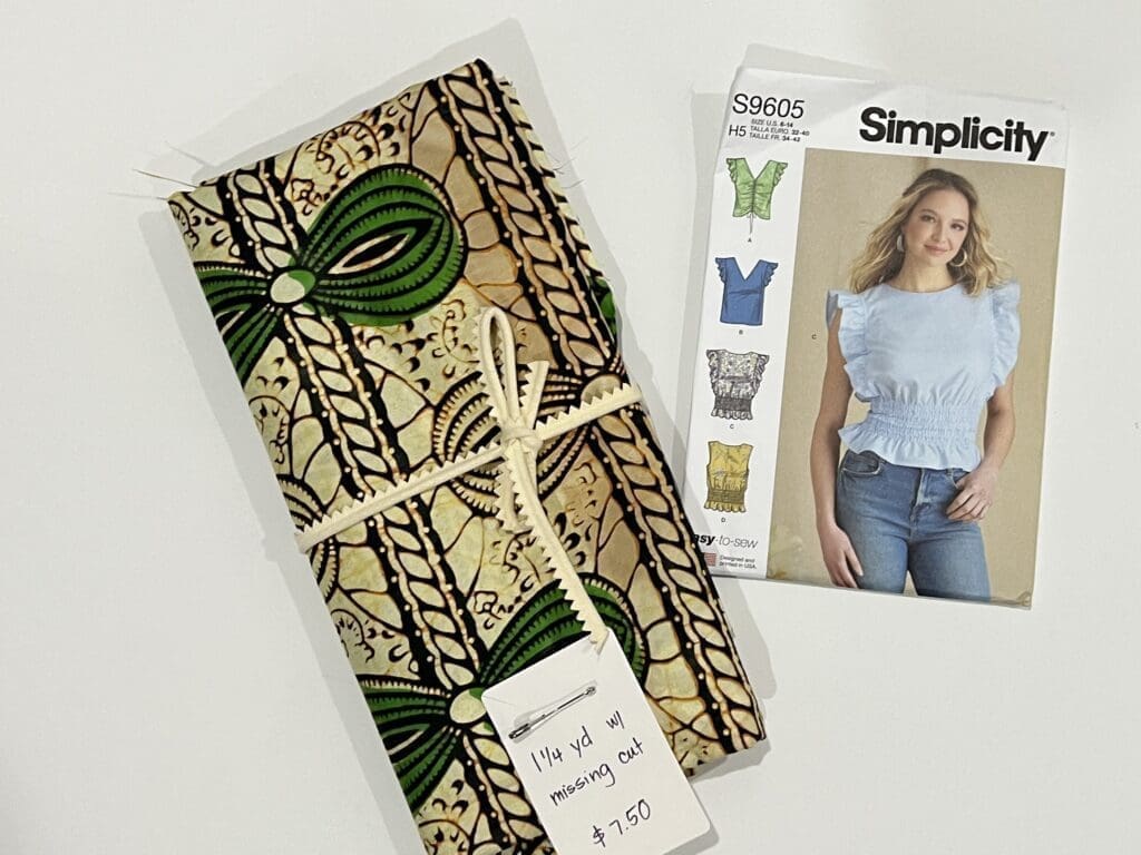 Simplicity 9605 pattern and Ankara