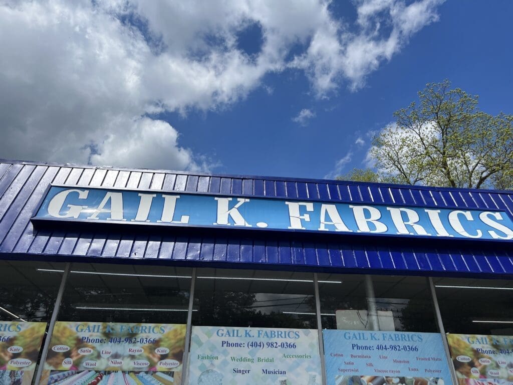 Gail K Fabrics in Atlanta GA signage