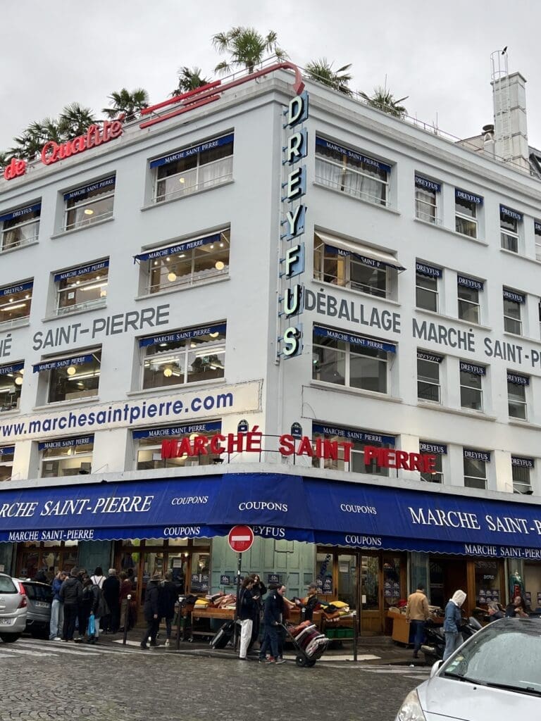 Fabric shopping in paris france at marche saint pierre