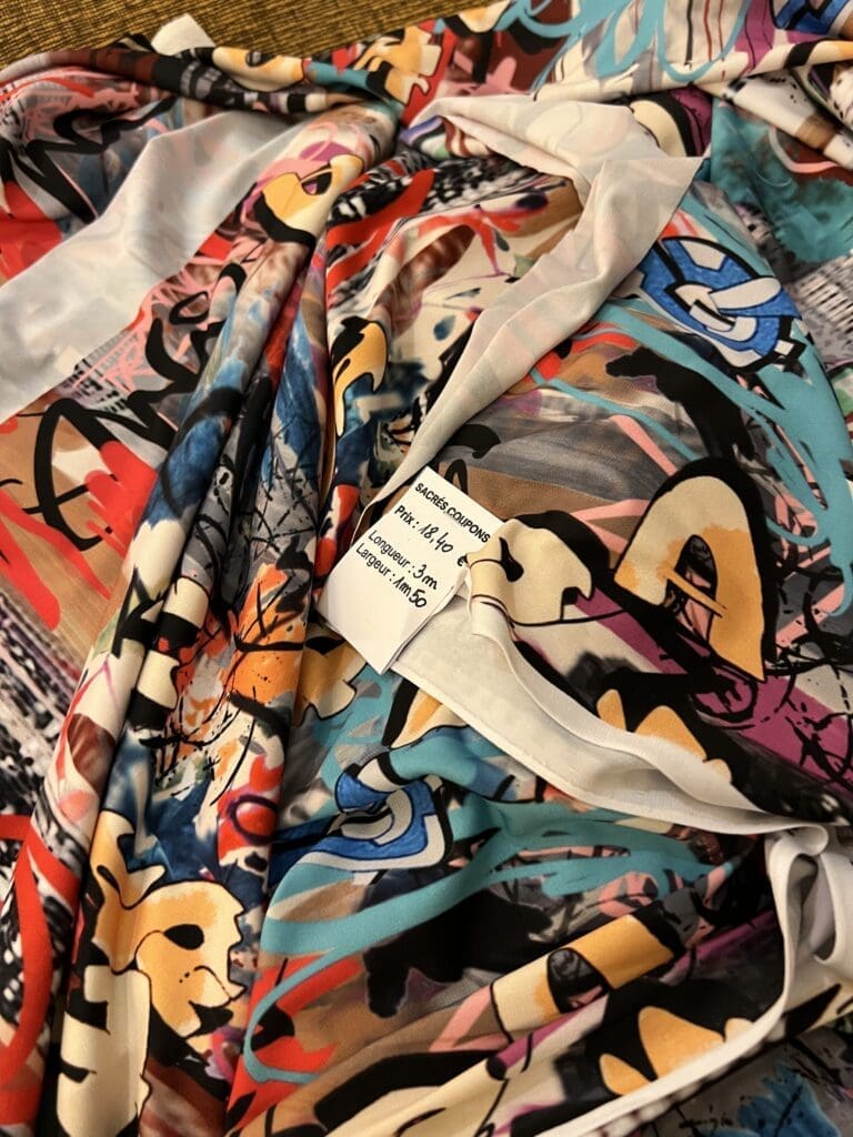 graffiti jersey knit fabric from paris, France