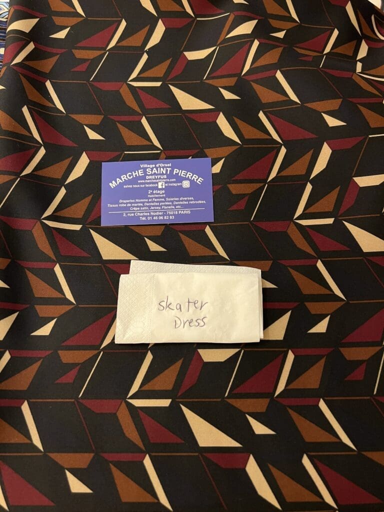 knit abstract dark pattern fabric from Paris France from Marche St Pierre