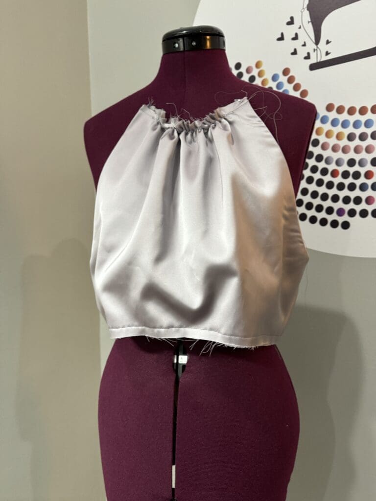 McCalls 8141 work in progress silver satin