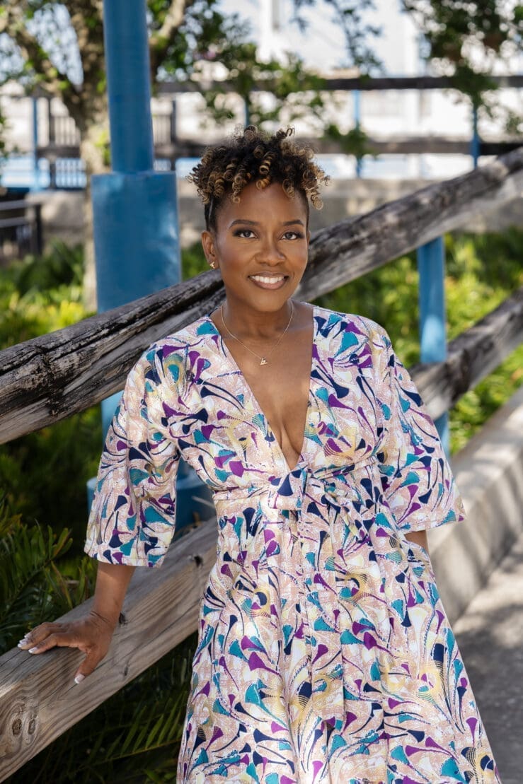 Deep V dress Vogue 9523 sewing for my sanity