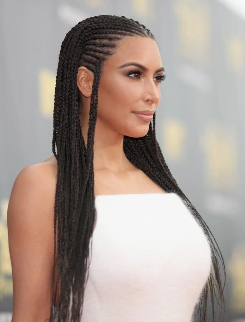 Kim Kardashian fulani braids