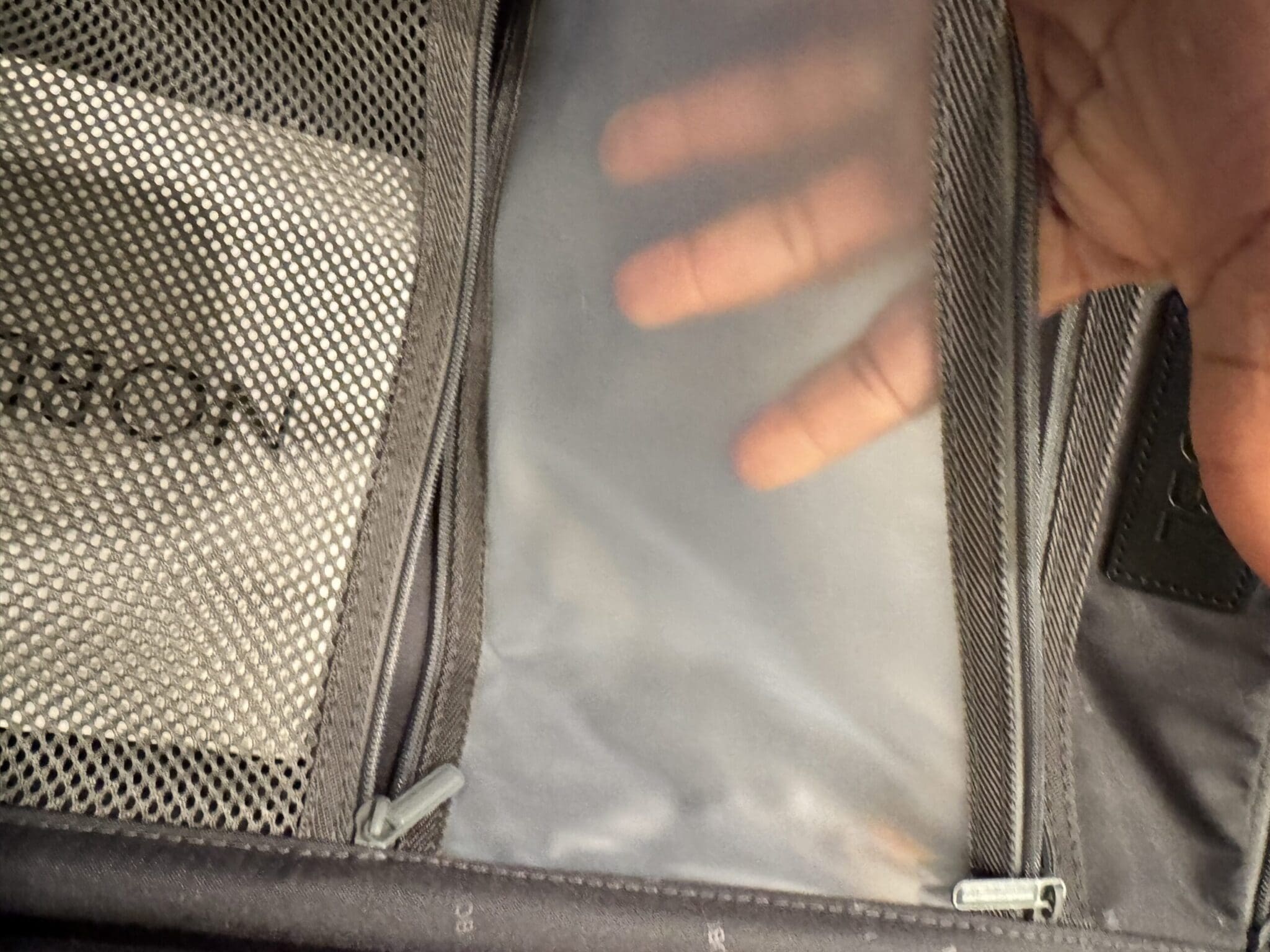 Detail shot of the NOBL luggage features