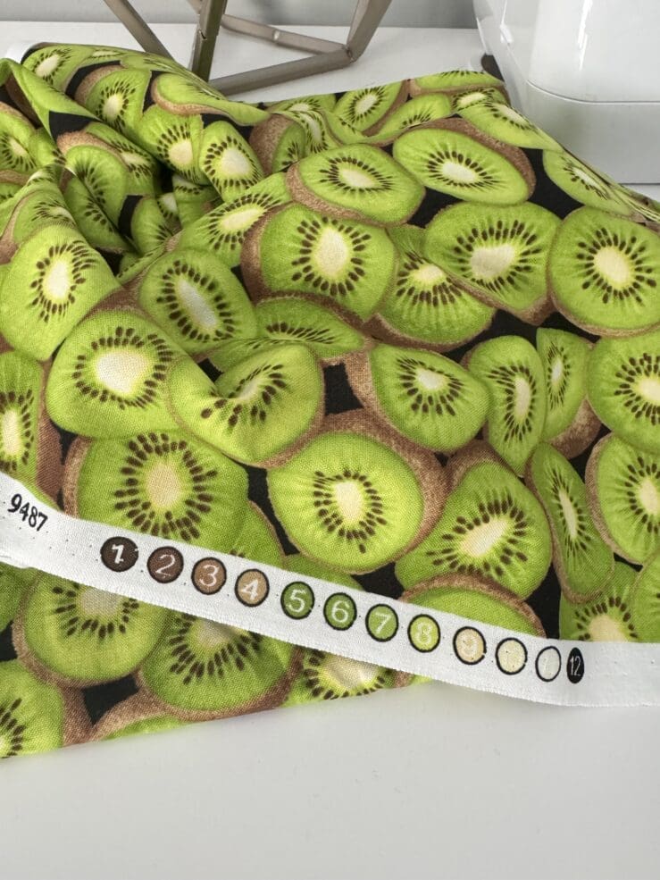 kiwi fabric with colored coded dots