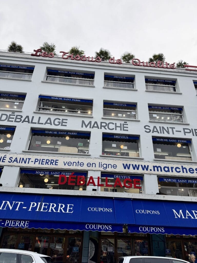 Marche St Pierre fabric shopping in Paris
