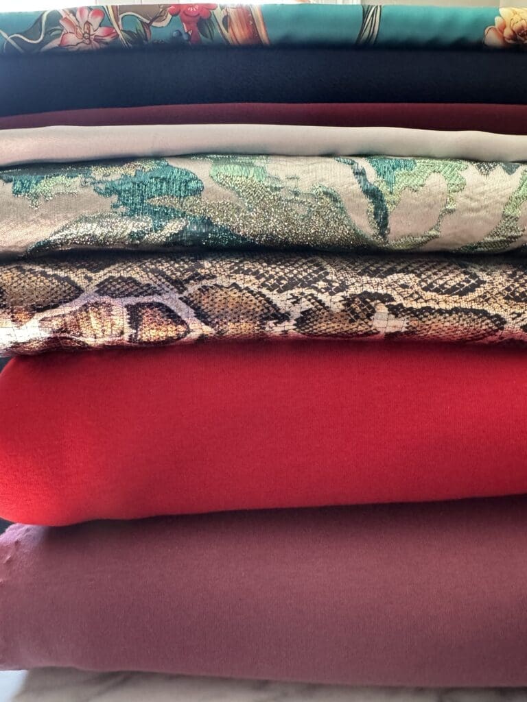 Fabric haul from Montmarte Paris; fabric shopping in Paris