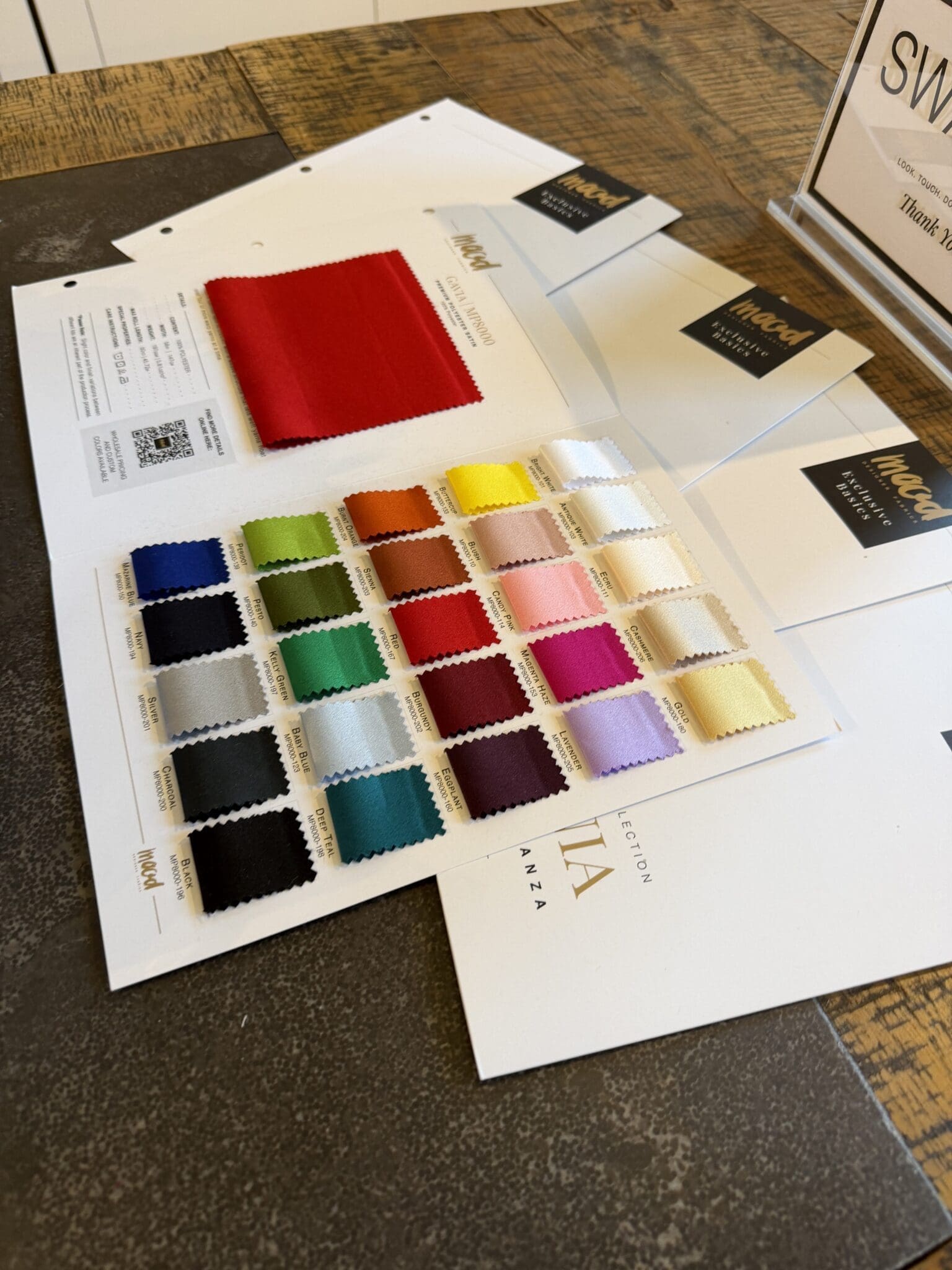 Sewing For My Sanity Creative Director networking with Project Runway designer Zayden Skipper at the Mood Fabrics Atlanta showroom in Ponce City Market